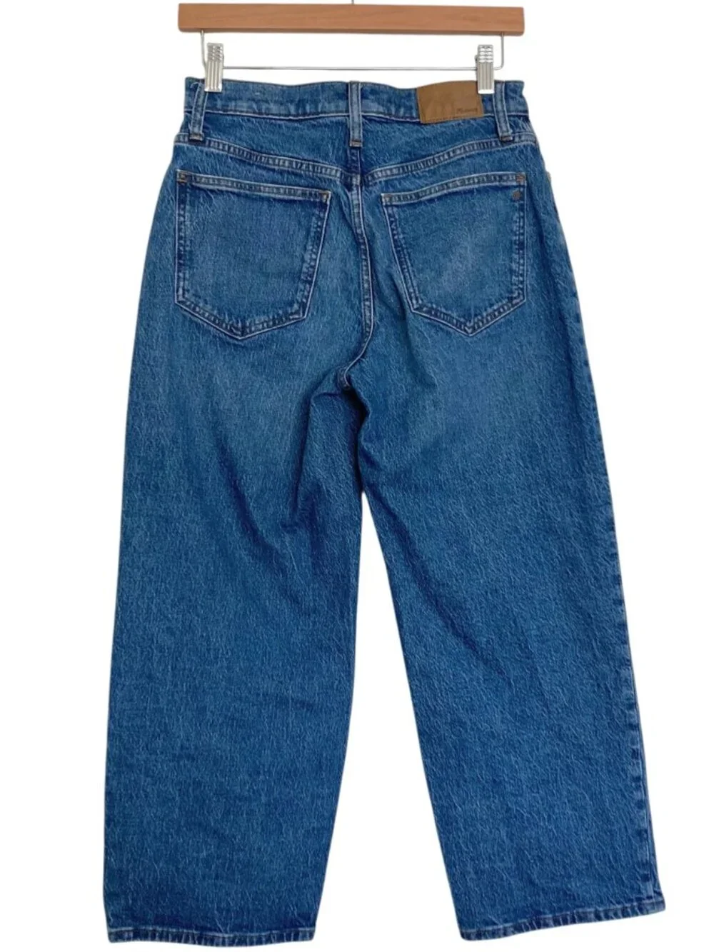 MADEWELL The Perfect Vintage Wide-Leg Crop Jeans Size 27P Blue - Picture 9 of 14
